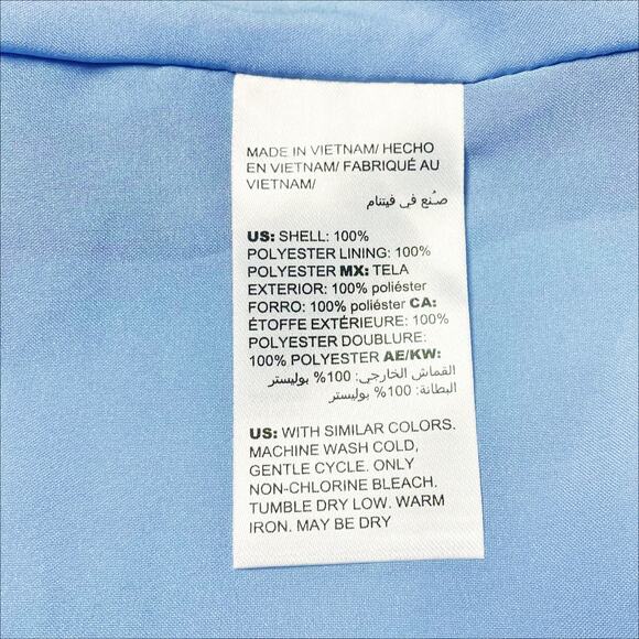 CHICO'S NWT Satin Shantung Topper 3/4 Sleeve Jacket Watercolor Stripe Sz 2 L/12 - Picture 10 of 10